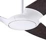 56" Modern Fan IC/Air3 White Ebony Damp Rated Ceiling Fan with Remote