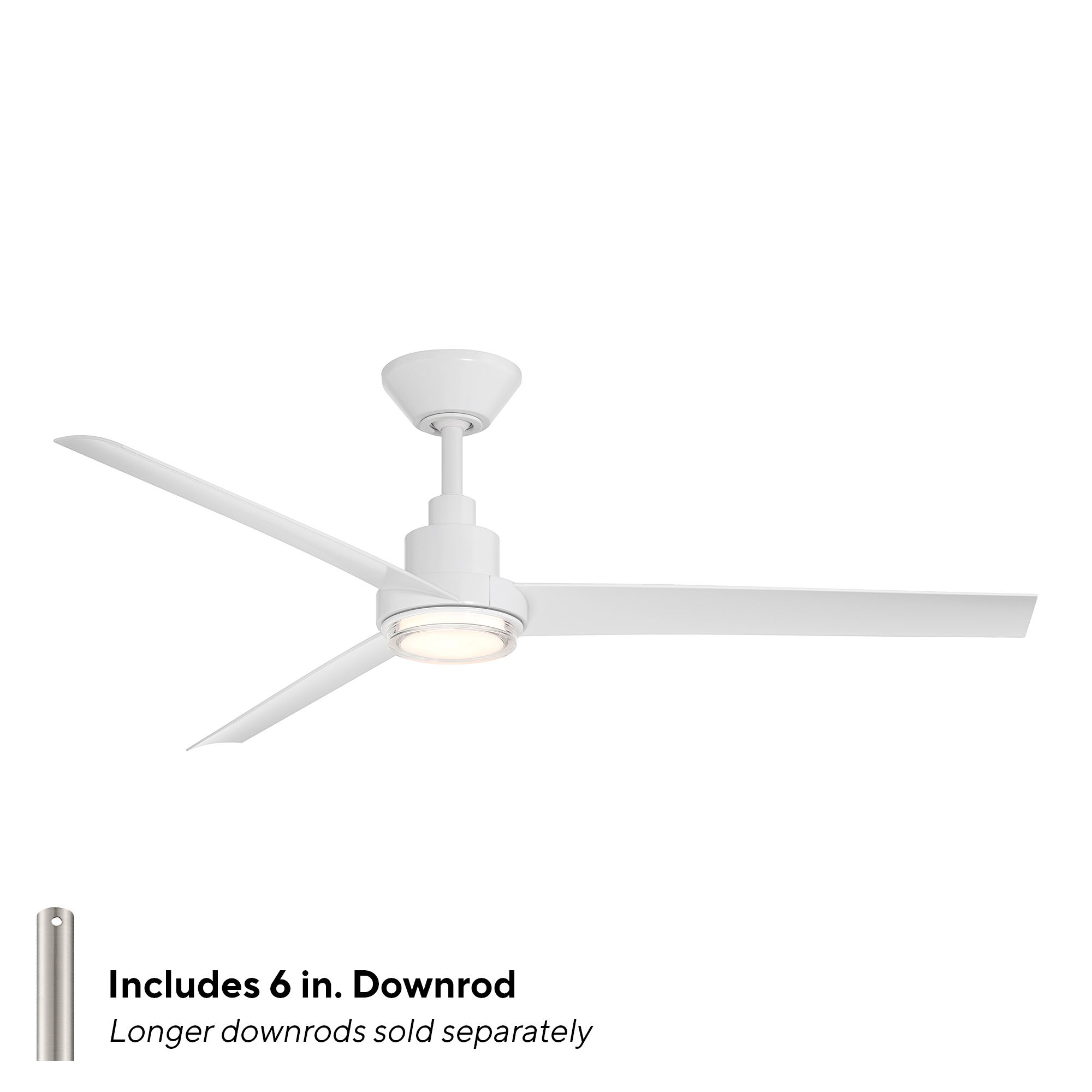 Image 5 56 " Modern Forms Bolo Matte White LED Smart Ceiling Fan more views