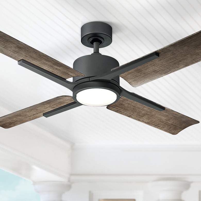 56&quot; Modern Forms Cervantes Graphite LED Outdoor Smart Ceiling Fan
