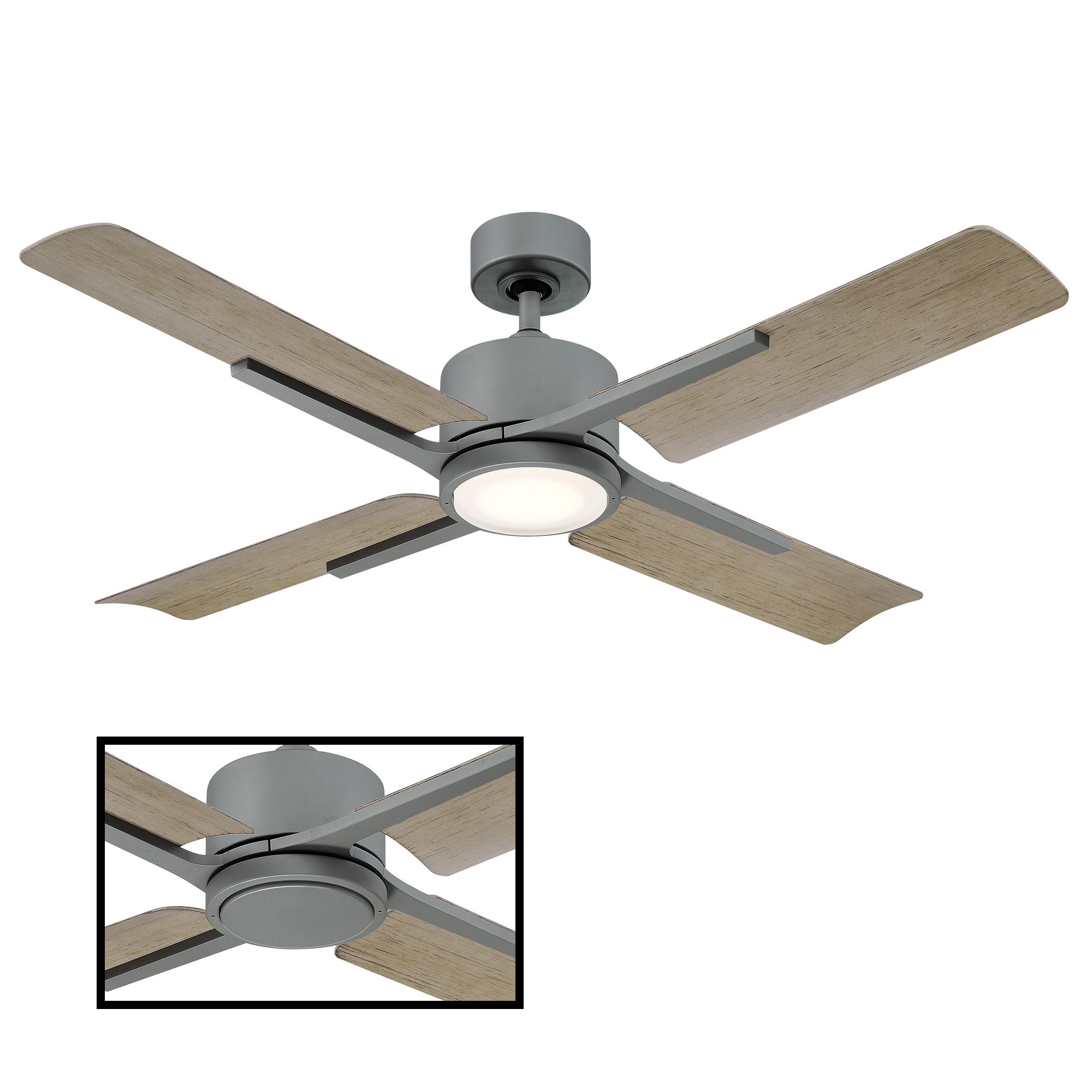 Image 3 56" Modern Forms Cervantes LED Graphite 4-Blade Smart Fan Made to Orde more views