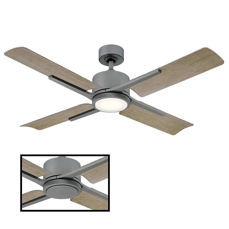 Image 3 56" Modern Forms Cervantes LED Wet Rated Graphite 4-Blade Smart Fan more views
