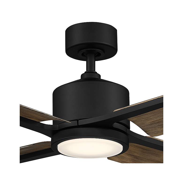 Image 2 56 inch Modern Forms Cervantes LED Wet Rated Matte Black Smart Ceiling Fan more views