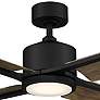 56" Modern Forms Cervantes LED Wet Rated Matte Black Smart Ceiling Fan