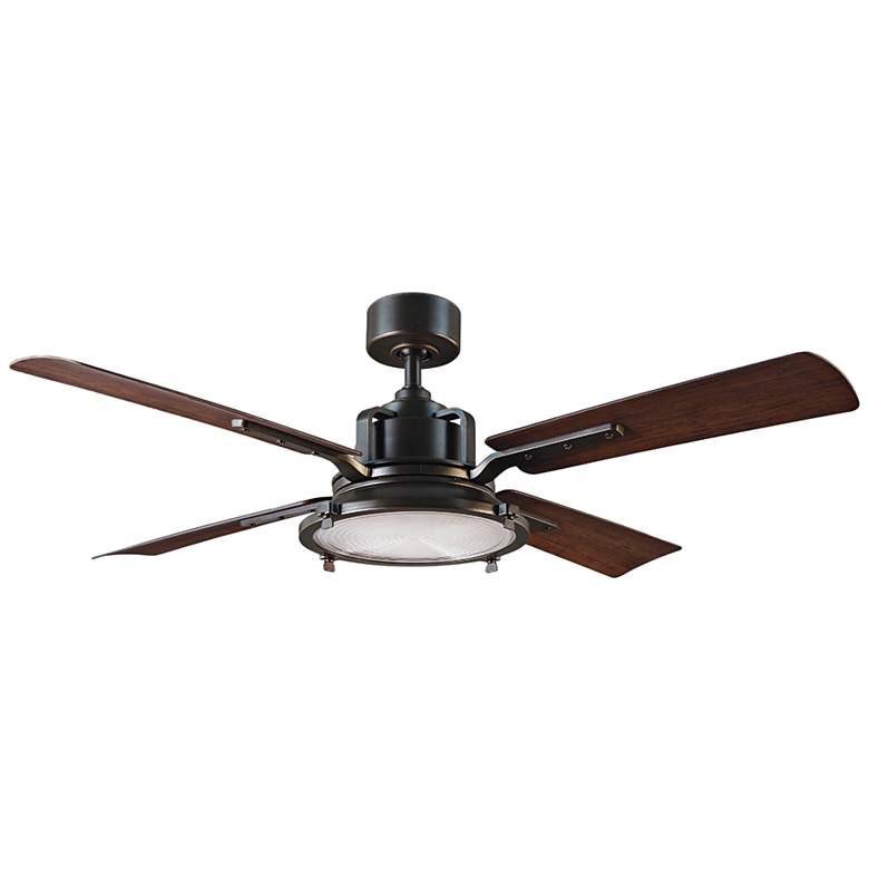 Image 2 56 inch Modern Forms Nautilus Bronze LED Wet Rated Smart Ceiling Fan