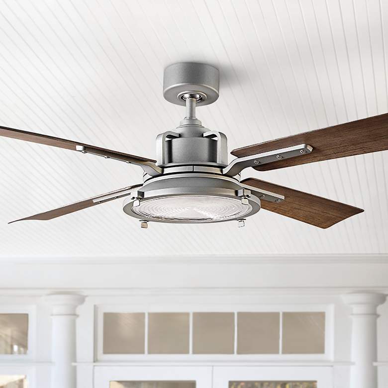 Image 1 56" Modern Forms Nautilus Graphite LED Wet Ceiling Fan