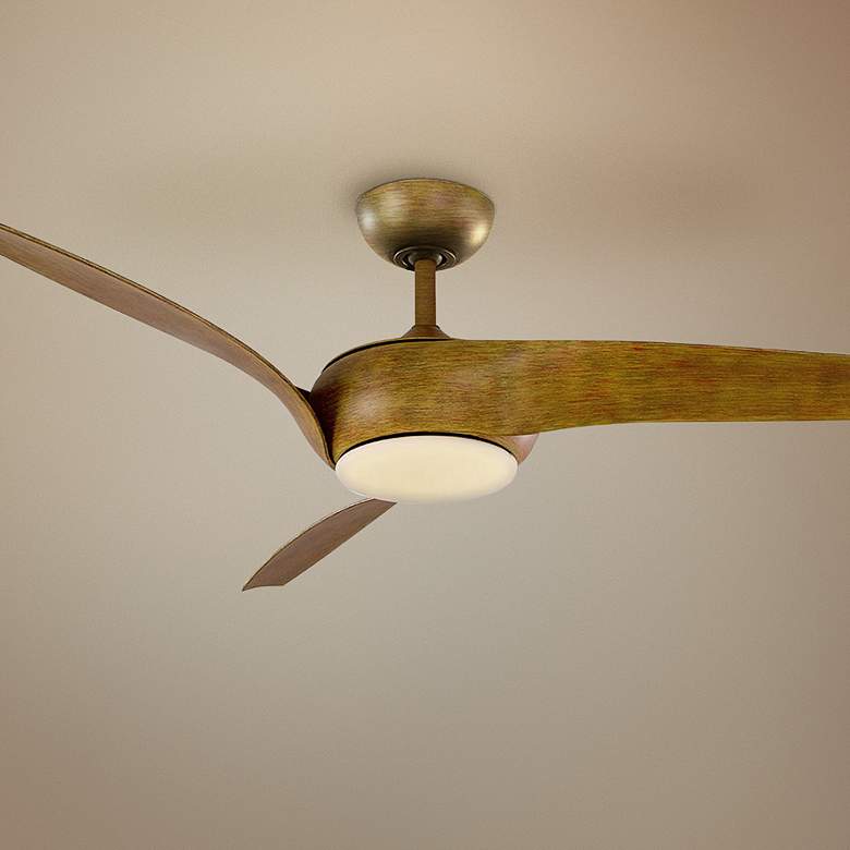 Image 1 56 inch Modern Forms Nirvana Koa LED Wet Rated Ceiling Fan