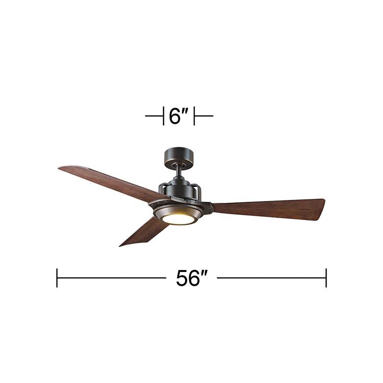 Image 5 56 inch Modern Forms Osprey Bronze Wet LED Smart Ceiling Fan more views