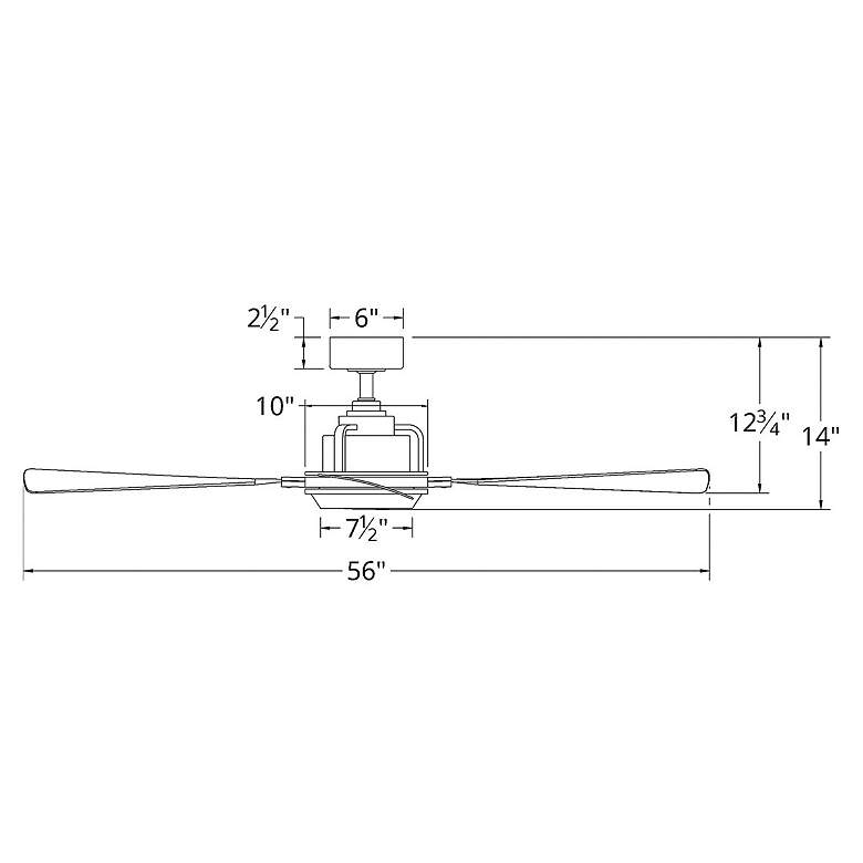 Image 5 56" Modern Forms Osprey Bronze Wet LED Smart Ceiling Fan more views