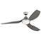 56" Monte Carlo Avvo Matte Gray Damp Rated LED Ceiling Fan