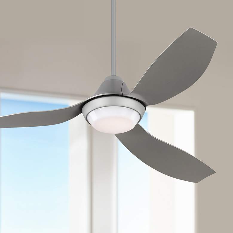 Image 1 56" Monte Carlo Avvo Matte Gray Damp Rated LED Ceiling Fan