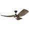 56" Monte Carlo Melody Aged Pewter LED Ceiling Fan