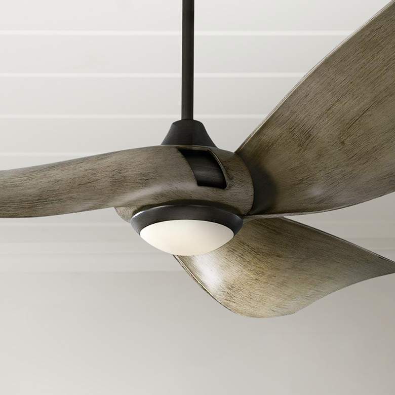 Image 1 56" Monte Carlo Melody Aged Pewter LED Ceiling Fan
