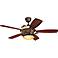 56" Monte Carlo Strasburg Tuscan Bronze Ceiling Fan