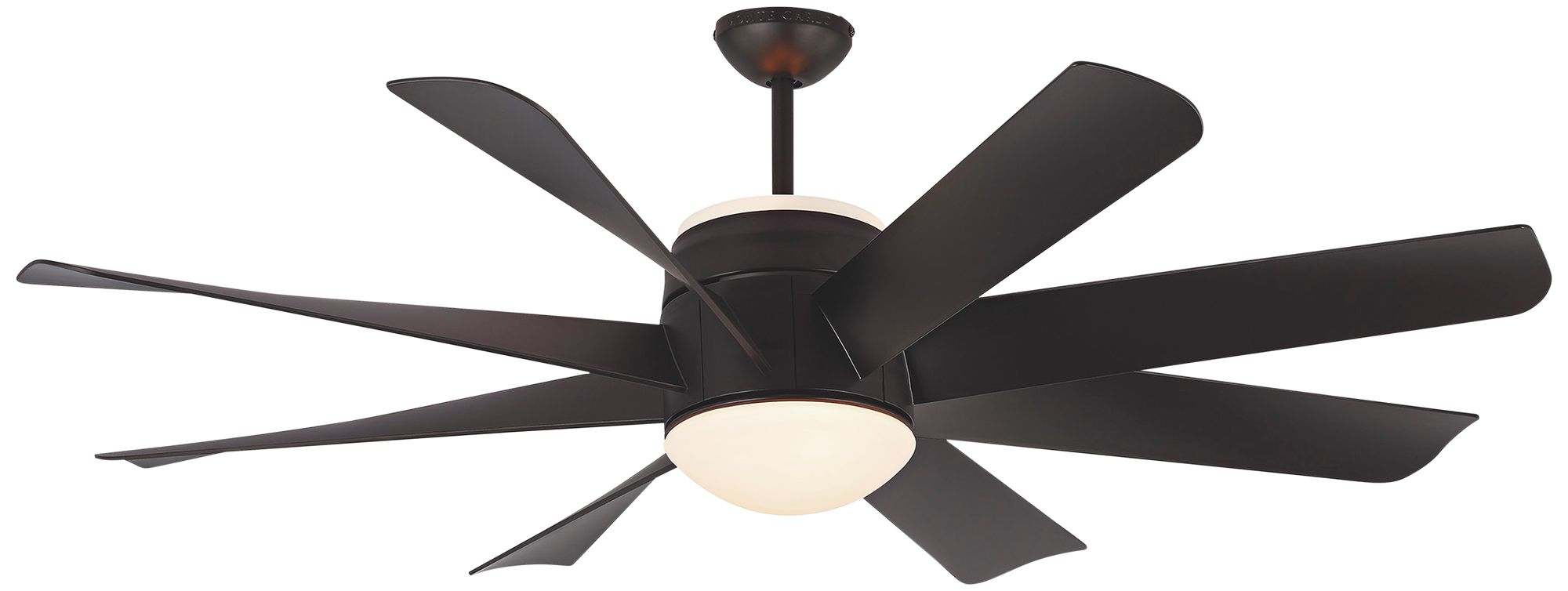 56" Monte Carlo Turbine Matte Black LED Ceiling Fan