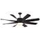 56" Monte Carlo Turbine Matte Black LED Ceiling Fan