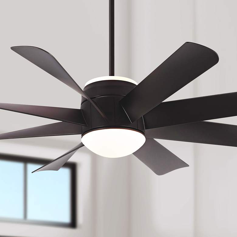 Image 1 56" Monte Carlo Turbine Matte Black LED Ceiling Fan