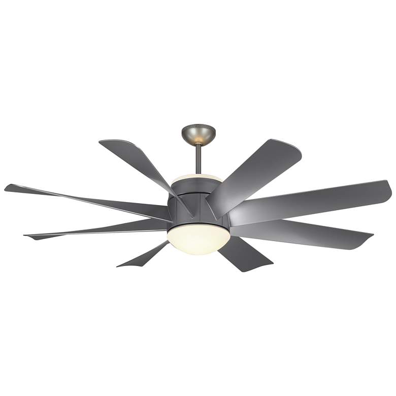 Image 1 56 inch Monte Carlo Turbine Painted Brushed Steel LED Ceiling Fan