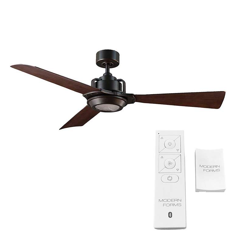 Image 5 56" Osprey Oil-Rubbed Bronze and Dark Walnut LED Ceiling Fan more views