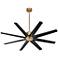 56" Oxygen Fleet Aged Brass Damp Rated Large Ceiling Fan with Remote