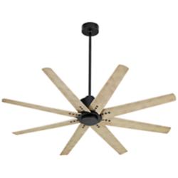 56" Oxygen Fleet Black and Gray Outdoor Ceiling Fan with Remote