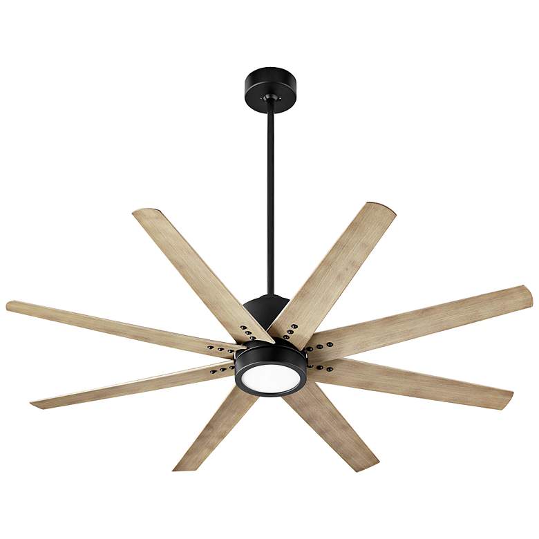 Image 5 56" Oxygen Fleet Black and Gray Outdoor Ceiling Fan with Remote more views