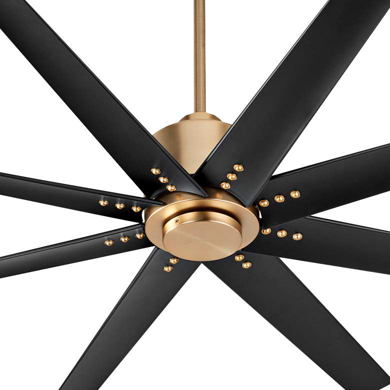 Image 4 56" Oxygen Fleet Brass and Black Outdoor Ceiling Fan with Remote more views