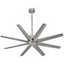 2_56" Oxygen Fleet Satin Nickel Outdoor Ceiling Fan with Remote