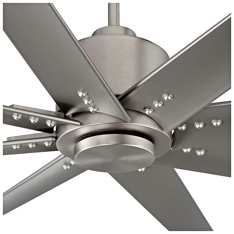 Image 4 56" Oxygen Fleet Satin Nickel Outdoor Ceiling Fan with Remote more views