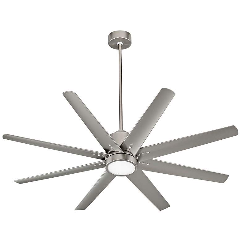 Image 5 56" Oxygen Fleet Satin Nickel Outdoor Ceiling Fan with Remote more views