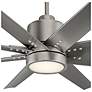 6_56" Oxygen Fleet Satin Nickel Outdoor Ceiling Fan with Remote more views