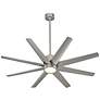 7_56" Oxygen Fleet Satin Nickel Outdoor Ceiling Fan with Remote more views