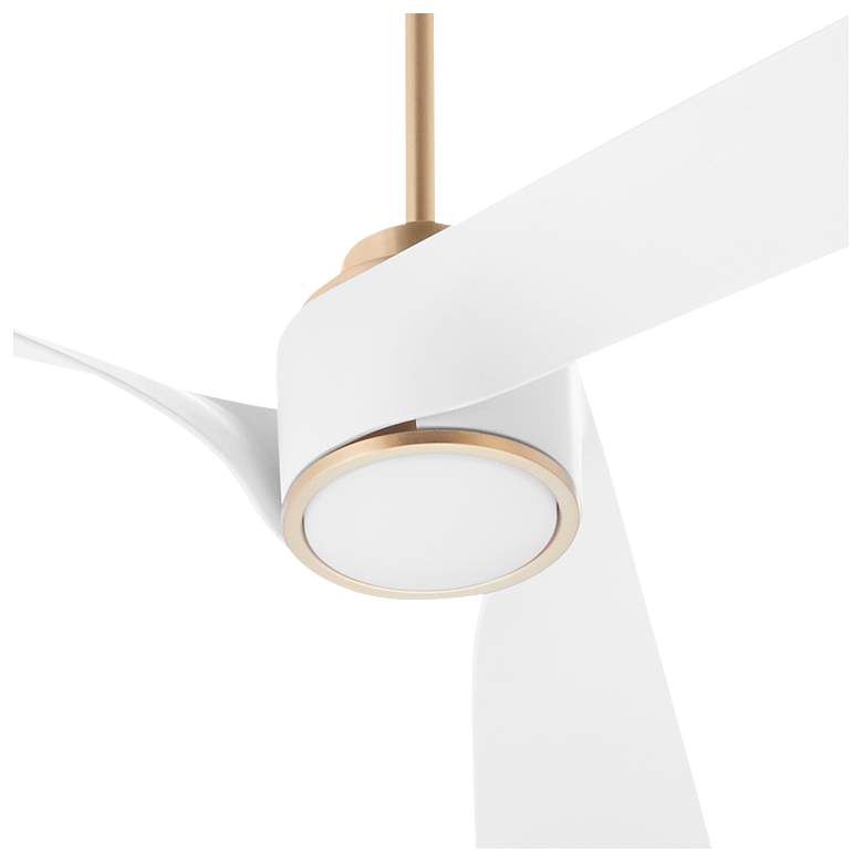 Image 2 56" Oxygen Heyday Aged Brass Damp Rated Smart CCT LED Ceiling Fan more views
