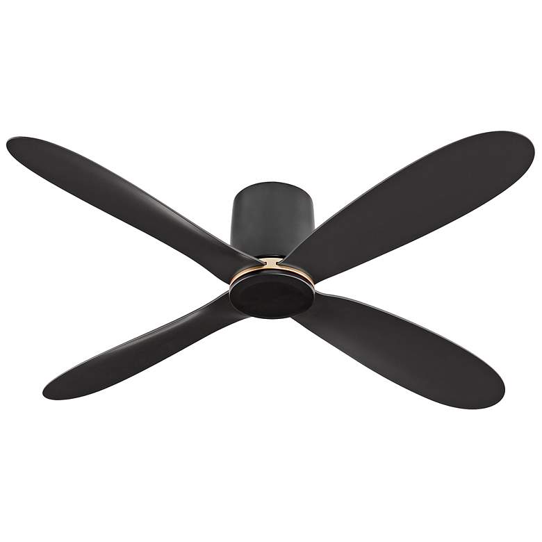 Image 1 56" Oxygen Myriad Black Damp Rated Smart Hugger Ceiling Fan