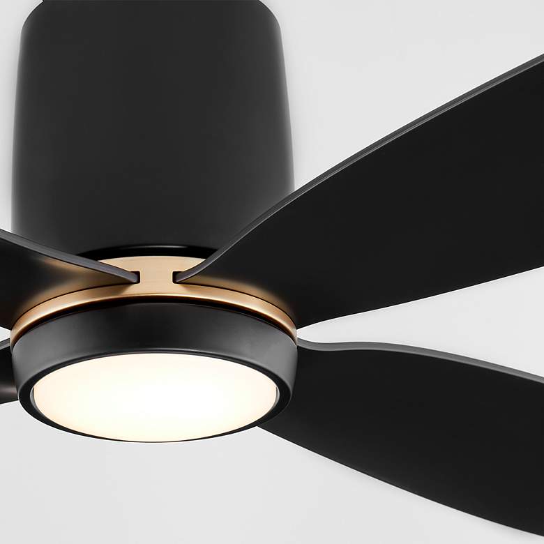 Image 4 56" Oxygen Myriad Black Damp Rated Smart Hugger Ceiling Fan more views