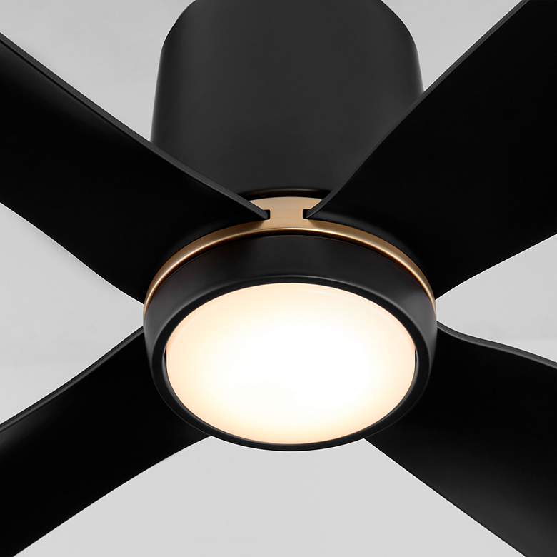 Image 5 56" Oxygen Myriad Black Damp Rated Smart Hugger Ceiling Fan more views