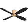 1_56" Oxygen Myriad Brass and Black Damp Rated Smart Hugger Ceiling Fan