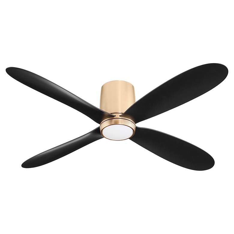 Image 2 56" Oxygen Myriad Brass and Black Damp Rated Smart Hugger Ceiling Fan more views