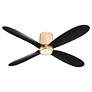 2_56" Oxygen Myriad Brass and Black Damp Rated Smart Hugger Ceiling Fan more views