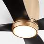 5_56" Oxygen Myriad Brass and Black Damp Rated Smart Hugger Ceiling Fan more views