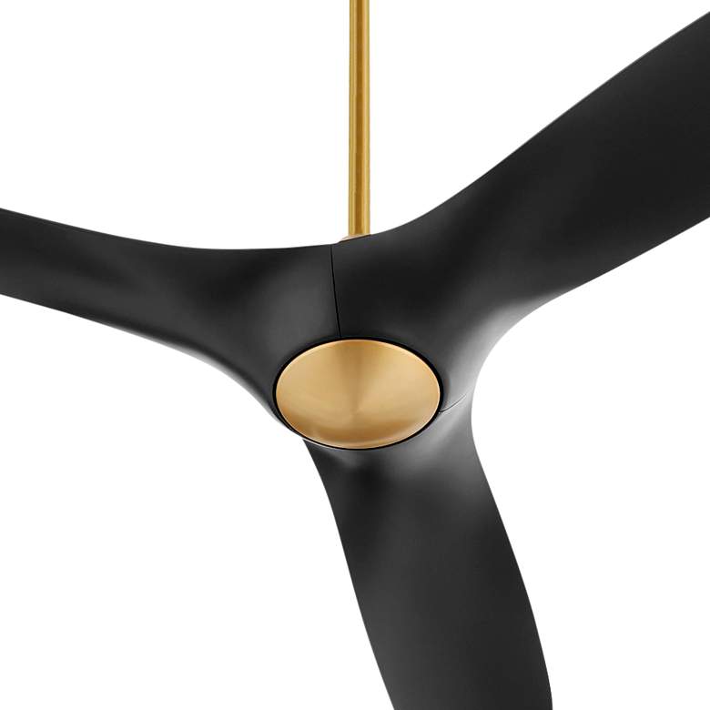 Image 3 56" Oxygen Province Aged Brass and Black Damp Rated Smart Ceiling Fan more views