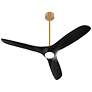 4_56" Oxygen Province Aged Brass and Black Damp Rated Smart Ceiling Fan more views
