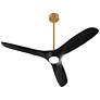 5_56" Oxygen Province Aged Brass and Black Damp Rated Smart Ceiling Fan more views