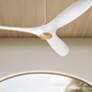 1_56" Oxygen Province Aged Brass and White Damp Rated Smart Ceiling Fan