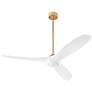 4_56" Oxygen Province Aged Brass and White Damp Rated Smart Ceiling Fan more views