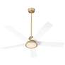 2_56" Oxygen Temple Aged Brass Damp LED Ceiling Fan with Wall Control more views
