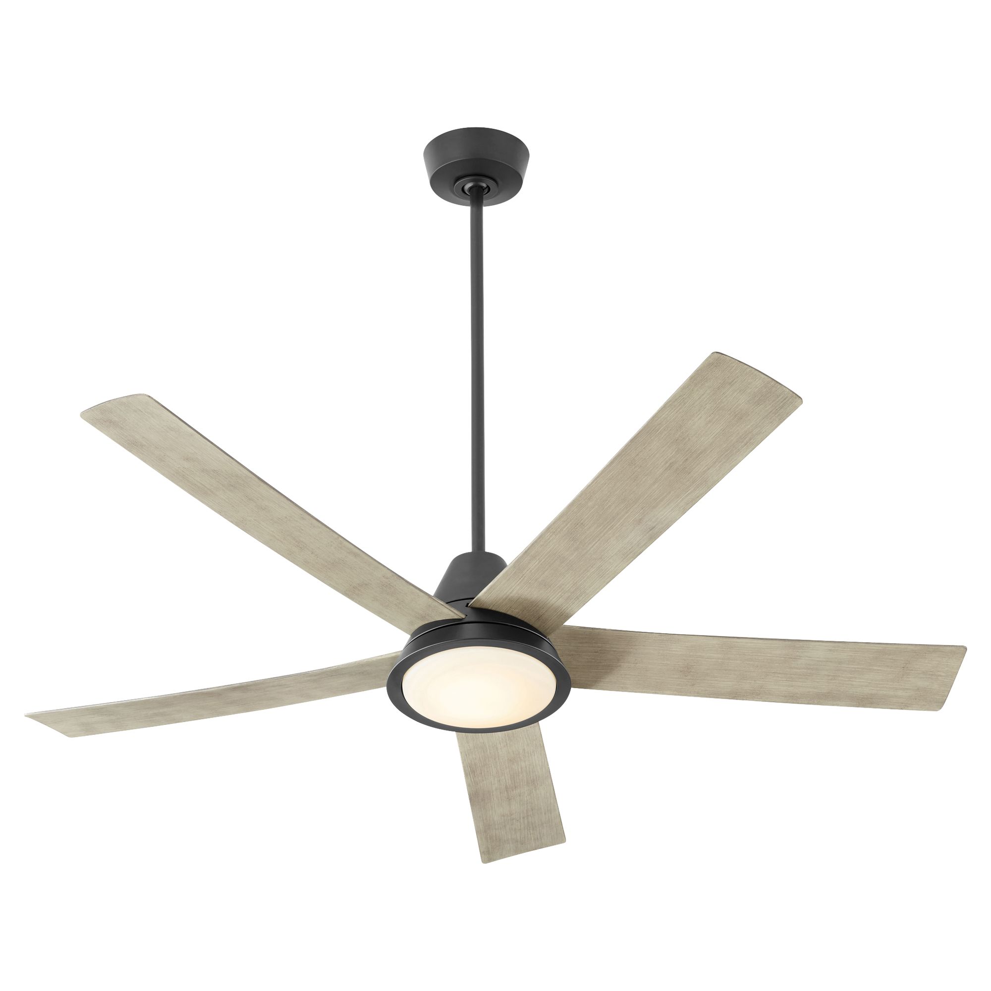 Image 2 56" Oxygen Temple Black Damp Rated LED Ceiling Fan with Wall Control more views