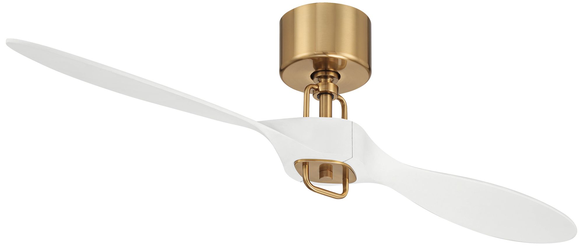 Image 3 56" Possini Euro Longbow Brass and White Indoor/Outdoor Ceiling Fan
