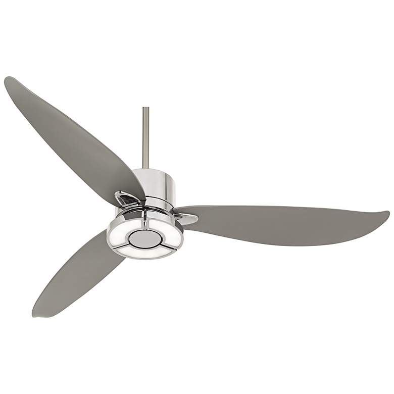 Image 3 56" Possini Vengeance Chrome 3-Blade LED Ceiling Fan with Remote