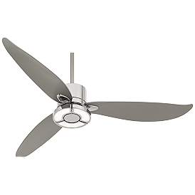 Image3 of 56" Possini Vengeance Chrome 3-Blade LED Ceiling Fan with Remote