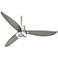 56" Possini Vengeance Chrome 3-Blade LED Ceiling Fan with Remote